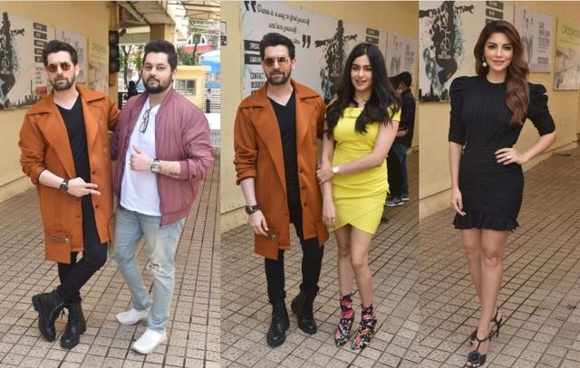 Neil and Naman, Adah Sharma and Shama Sikander at Bypass Road trailer launch.