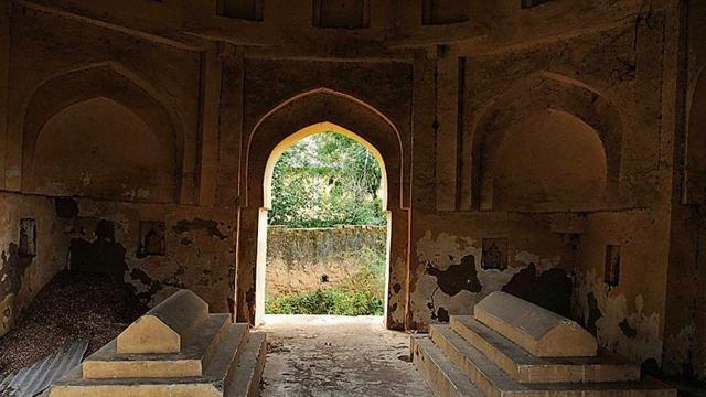 Two graves inside a tomb complex, at Tauru, Nuh district, in Gurugram, Two graves inside a tomb complex, at Tauru, Nuh district, in Gurugram,