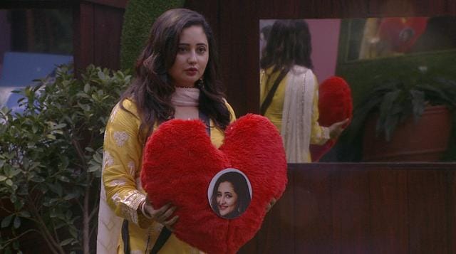 Rashami Desai in the Bigg Boss house. Rashami Desai in the Bigg Boss house.