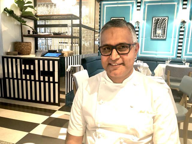 Atul Kochar at his new restaurant. Atul Kochar at his new restaurant.