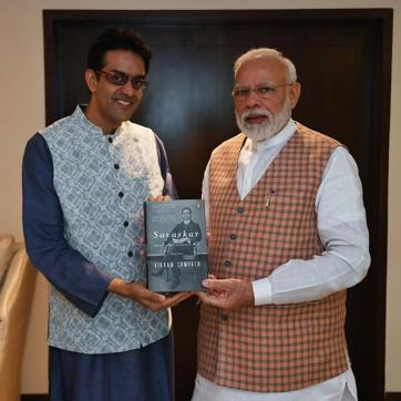 Sampath with Prime Minister Narendra Modi. “Savarkar ji’s personality was full of special qualities; he was a worshipper of both weapons or shashtra and had a deep knowledge of shaashtras,” the PM had said on his 135th birth anniversary. Sampath with Prime Minister Narendra Modi. “Savarkar ji’s personality was full of special qualities; he was a worshipper of both weapons or shashtra and had a deep knowledge of shaashtras,” the PM had said on his 135th birth anniversary.