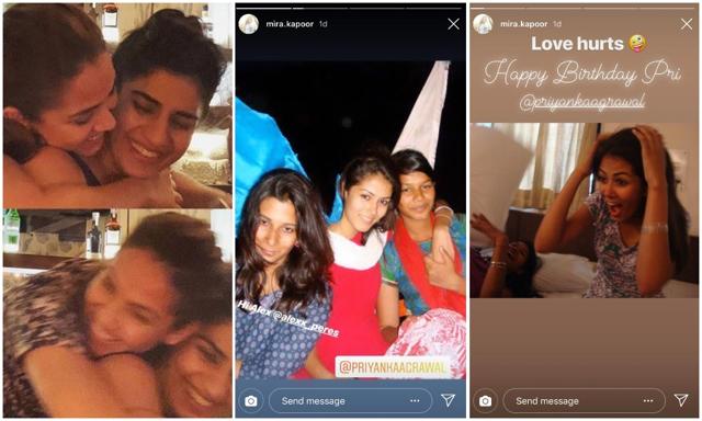 Mira Rajput with her besties. Mira Rajput with her besties.