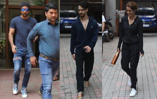 Ranbir Kapoor, Tiger Shroff and Disha Patani spotted in Mumbai. (Varinder Chawla)