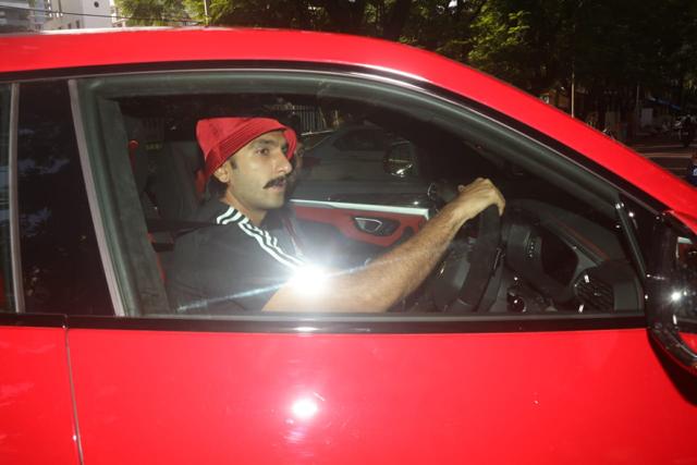 Ranveer Singh takes his Lamborghini for its maiden drive. (Varinder Chawla) Ranveer Singh takes his Lamborghini for its maiden drive. (Varinder Chawla)