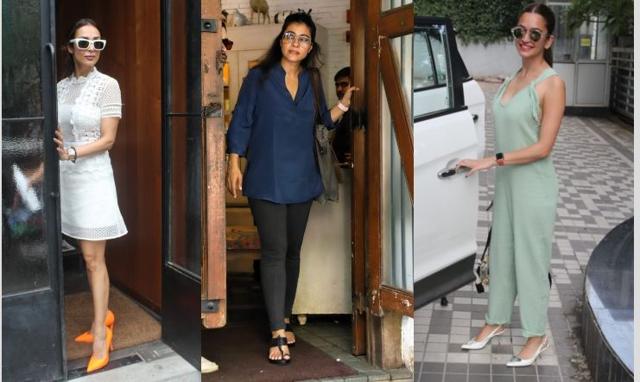 Malaika Arora, Kajol and Kriti Kharbanda during their city outings. (Varinder Chawla)