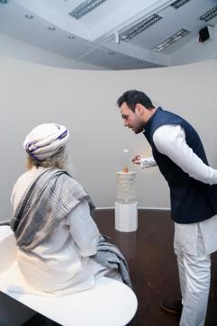 Sadhguru Jaggi Vasudev and Ashiesh Shah at the exhibition. Sadhguru Jaggi Vasudev and Ashiesh Shah at the exhibition.