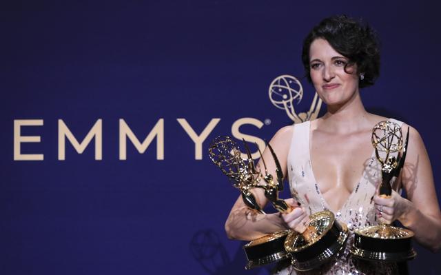 Phoebe Waller-Bridge poses with the awards for outstanding lead actress in a comedy series, outstanding comedy series and outstanding writing for a comedy series for Fleabag during the 71st Primetime Emmy Awards in Los Angeles. (Xinhua) Phoebe Waller-Bridge poses with the awards for outstanding lead actress in a comedy series, outstanding comedy series and outstanding writing for a comedy series for Fleabag during the 71st Primetime Emmy Awards in Los Angeles. (Xinhua)