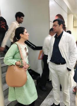 Maheka Mirpuri with Dr Devendra Chaukar. Maheka Mirpuri with Dr Devendra Chaukar.