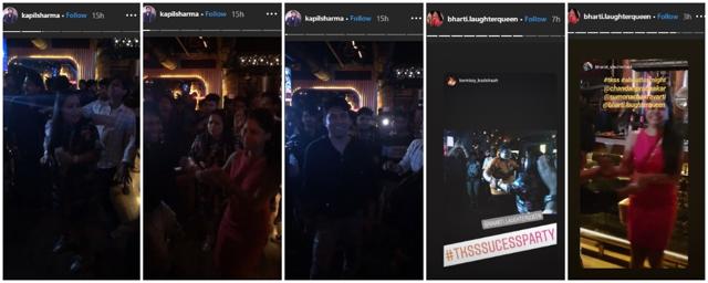 Scenes from the Kapil Sharma success bash. Scenes from the Kapil Sharma success bash.