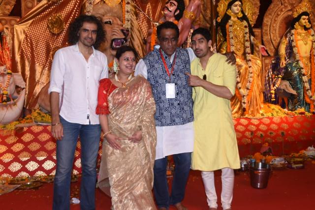 Imtiaz Ali, Sharbani Mukerji, Anurag Basu and Ayan Mukerji at a pandal. (Varinder Chawla) Imtiaz Ali, Sharbani Mukerji, Anurag Basu and Ayan Mukerji at a pandal. (Varinder Chawla)
