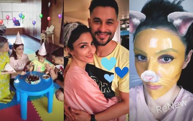 Soha Ali Khan shares pictures from her low-key birthday party.