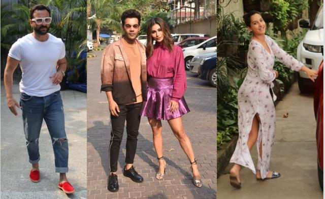 Saif Ali Khan, Rajkummar Rao, Mouni Roy and Nora Fatehi spotted in Mumbai. (Varinder Chawla)