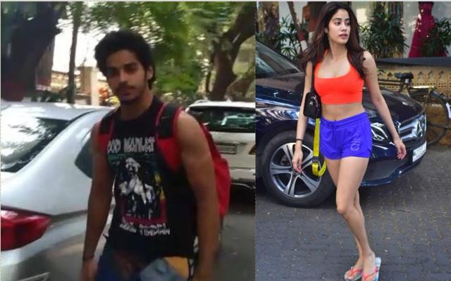 Ishaan Khatter and Janhvi Kapoor spotted at a gym. (Varinder Chawla)