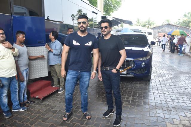 Arjun Kapoor and Anil Kapoor spotted together. (Varinder Chawla) Arjun Kapoor and Anil Kapoor spotted together. (Varinder Chawla)