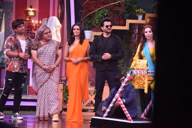 Anil Kapoor on sets of Movie Masti With Maniesh Paul. (Varinder Chawla) Anil Kapoor on sets of Movie Masti With Maniesh Paul. (Varinder Chawla)