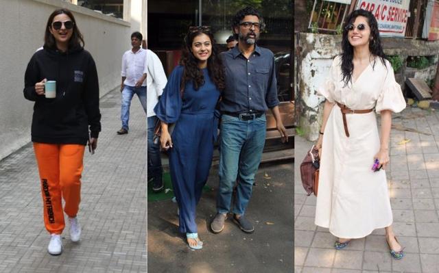 Parineeti Chopra, Kajol and Taapsee Pannu spotted in Mumbai. (Varinder Chawla)