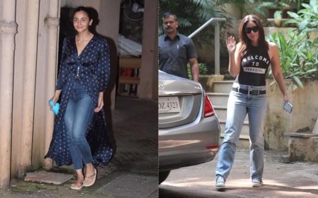 Alia Bhatt at Sanjay Leela Bhansali’s office and Kareena Kapoor at Aamir Khan’s residence. (Varinder Chawla)