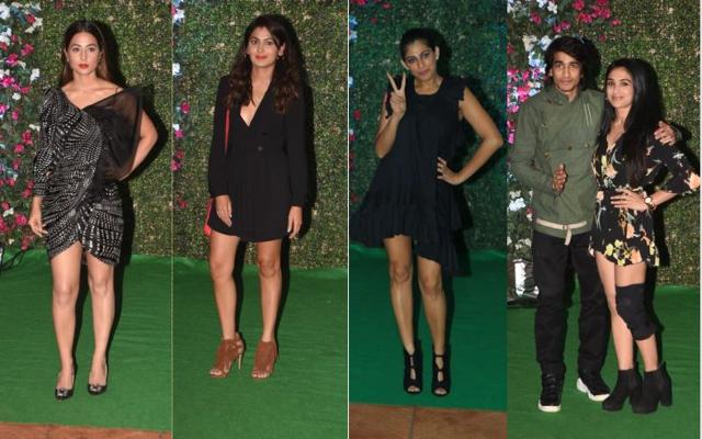 Hina Khan, Sriti Jha, Kubbra Sait, Shantanu Maheshwari with partner Nityami Shirke at the bash. (Varinder Chawla)