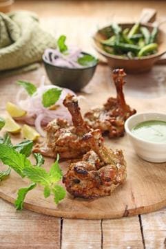 The Balochistan-influenced kalmi kababs (drumsticks of chicken marinated for over six hours in cream and aromatic spices and then gently cooked in the tandoor) are among the classics that made Copper Chimney famous. The Balochistan-influenced kalmi kababs (drumsticks of chicken marinated for over six hours in cream and aromatic spices and then gently cooked in the tandoor) are among the classics that made Copper Chimney famous.