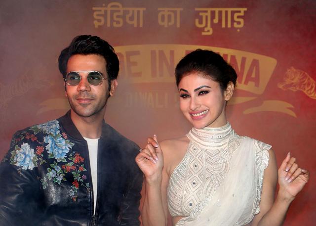 Bollywood actors Rajkummar Rao and Mouni Roy during the trailer launch of the film Made In China. Bollywood actors Rajkummar Rao and Mouni Roy during the trailer launch of the film Made In China.