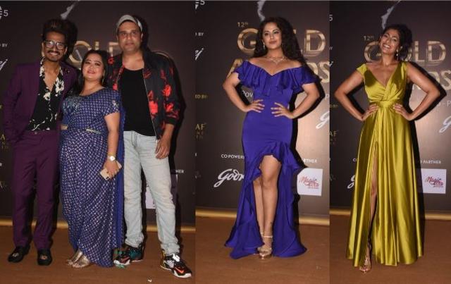 Harsh Limbachiya, Bharti Singh, Krushna Abhishek, Avika Gor and Kubbra Sait at Gold Awards 2019. (Varinder Chawla)