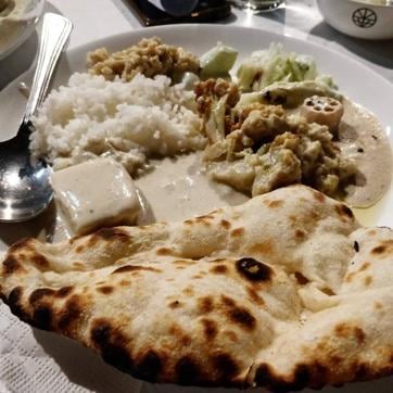 A variety of ‘white food items’ that were served as part of the curated menu.
