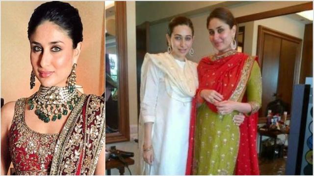 Kareena Kapoor with sister Karisma on her wedding day.