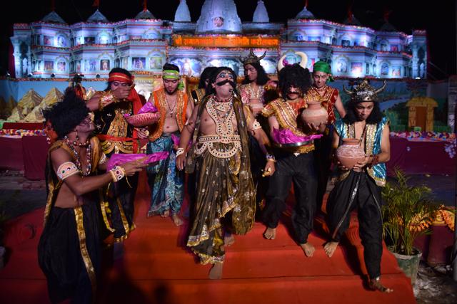 The Ramlila at Ajmal Khan Park, Karol Bagh, in New Delhi on October 7, 2019 (Sanchit Khanna/Hindustan Times) The Ramlila at Ajmal Khan Park, Karol Bagh, in New Delhi on October 7, 2019 (Sanchit Khanna/Hindustan Times)