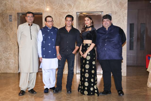Salman Khan and Sai Manjrekar at Ramesh Taurani’s Diwali bash. (Varinder Chawla) Salman Khan and Sai Manjrekar at Ramesh Taurani’s Diwali bash. (Varinder Chawla)