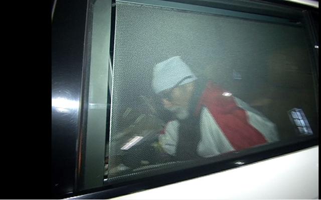 Amitabh Bachchan on his way home.