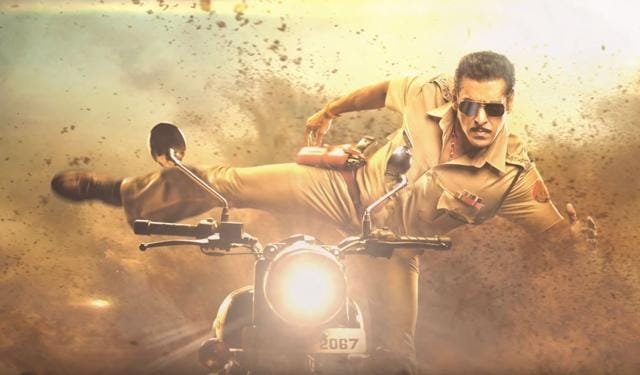 Salman Khan as Chulbul Pandey in Dabangg 3.