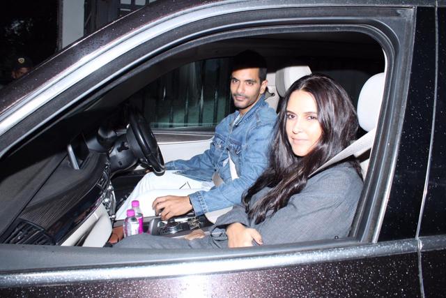 Angad Bedi spotted with wife Neha Dhupia. (Varinder Chawla) Angad Bedi spotted with wife Neha Dhupia. (Varinder Chawla)