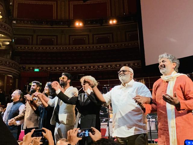 The entire team of Baahubali at the Royal Albert Hall in London.