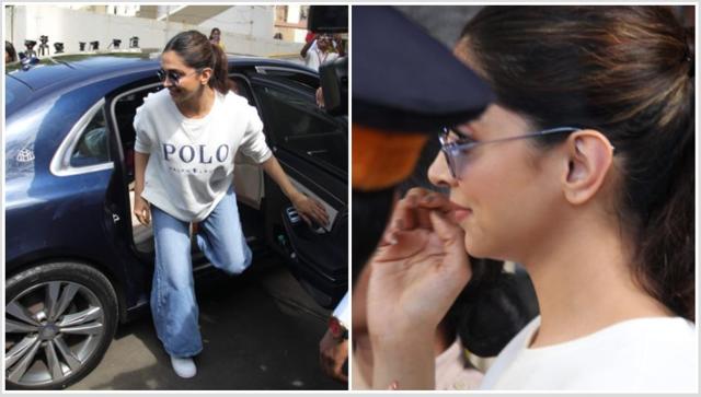 Deepika Padukone at the polling booth. (Varinder Chawla)