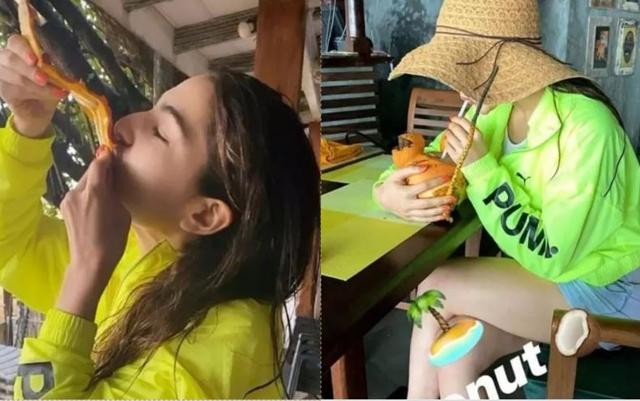 Sara Ali Khan savouring some local fruits.