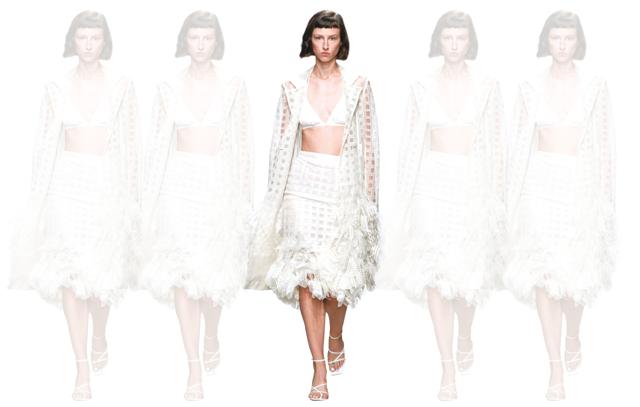 Rahul Mishra’s Spring/Summer 2020 ready-to-wear line showcased at the Paris Fashion Week on September 28, 2019, featured this Citycscape Embroidered Silk Trench