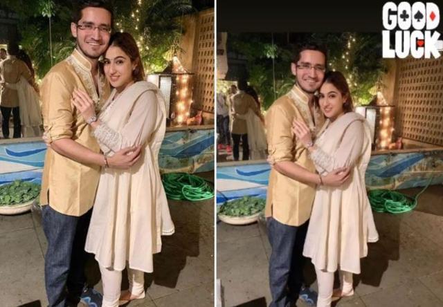Sara Ali Khan with a friend on Thursday.
