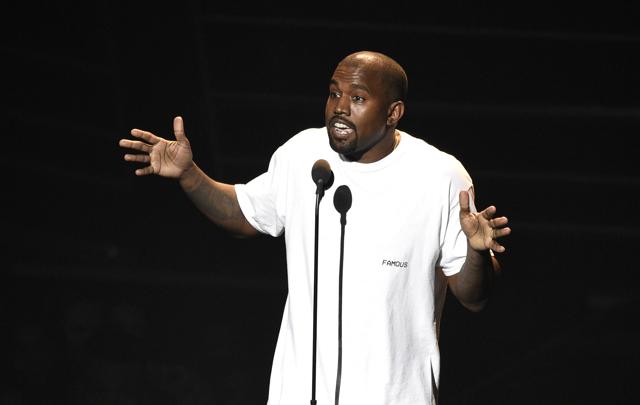 In this Aug. 28, 2016, file photo, Kanye West appears at the MTV Video Music Awards at Madison Square Garden in New York. (Chris Pizzello/Invision/AP) In this Aug. 28, 2016, file photo, Kanye West appears at the MTV Video Music Awards at Madison Square Garden in New York. (Chris Pizzello/Invision/AP)
