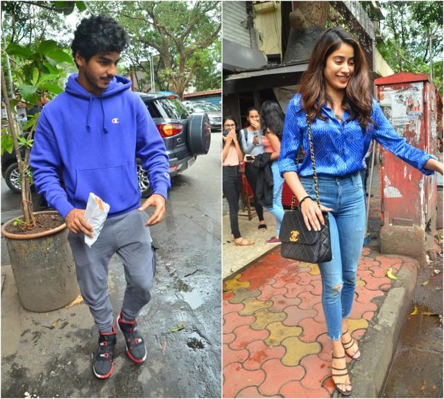 Janhvi Kapoor and Ishaan Khatter spotted on an outing. (Varinder Chawla) Janhvi Kapoor and Ishaan Khatter spotted on an outing. (Varinder Chawla)