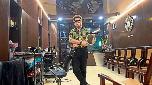 SR Gaur Hair Dressers in Connaught Place, which was started by his grandfather in 1934. (Raj K Raj / HT Photo ) SR Gaur Hair Dressers in Connaught Place, which was started by his grandfather in 1934. (Raj K Raj / HT Photo )
