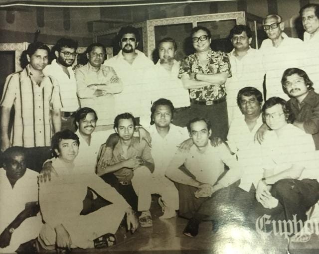 The RD Burman Orchestra flashback photo shared by Louis Banks.