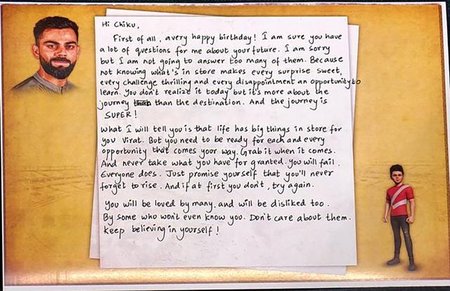 The India captain’s journal note to himself (VIRAT KOHLI/INSTAGRAM) The India captain’s journal note to himself (VIRAT KOHLI/INSTAGRAM)