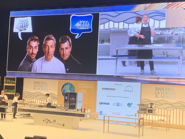 Joan Roca of El Celler de Can Roca on stage at Gastronomika San Sebastian
