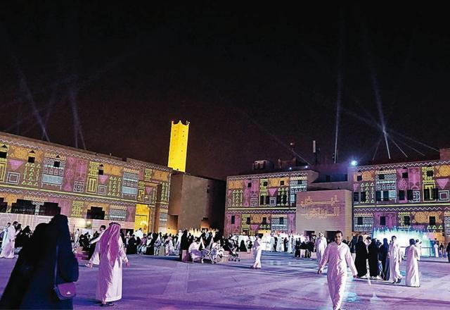 The gaily lit up Deera Square is where people chill during the weekends (Rezaul H Laskar) The gaily lit up Deera Square is where people chill during the weekends (Rezaul H Laskar)