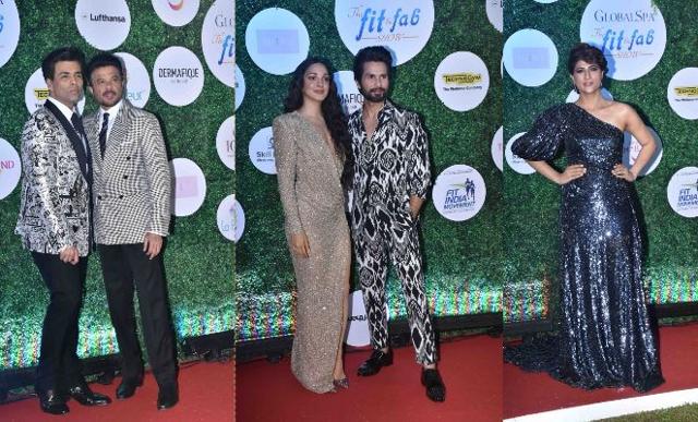 Karan Johar, Anil Kapoor, Kiara Advani, Shahid Kapoor and Tahira Kashyap at Fit &amp; Fab Awards.