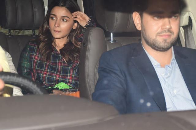 Alia Bhatt arrives at Karan Johar’s party. (Varinder Chawla) Alia Bhatt arrives at Karan Johar’s party. (Varinder Chawla)