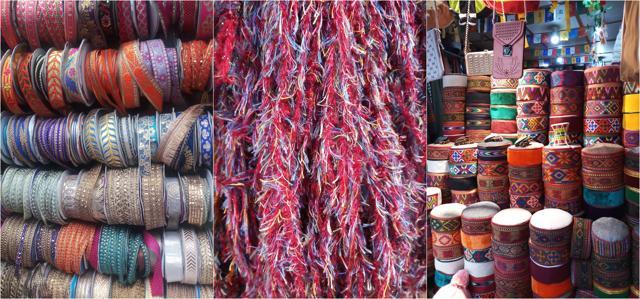 Rolls of gota, strands of wool and Himachali topis in Lower Bazaar (Photo: Prannay Pathak/HT) Rolls of gota, strands of wool and Himachali topis in Lower Bazaar (Photo: Prannay Pathak/HT)