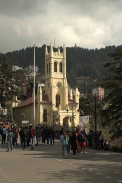 Visitors throng the Christ Church at the Ridge. The neo-Gothic structure, built in 1857, remains synonymous with Shimla (Photo: Prerak Pathak/HT) Visitors throng the Christ Church at the Ridge. The neo-Gothic structure, built in 1857, remains synonymous with Shimla (Photo: Prerak Pathak/HT)
