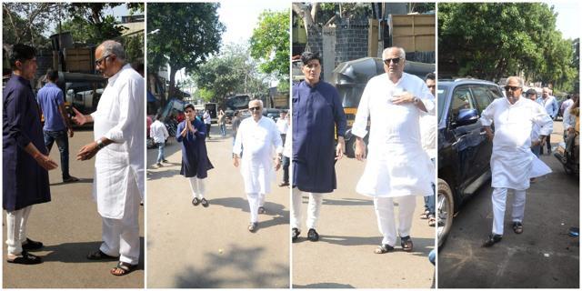 Boney kapoor visits Manish Malhotra on Monday. (Varinder Chawla)