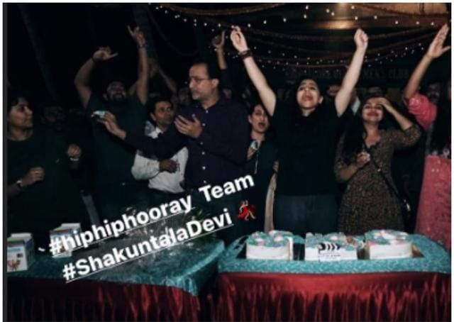Vidya Balan at Shakuntala Devi wrap-up party. Vidya Balan at Shakuntala Devi wrap-up party.